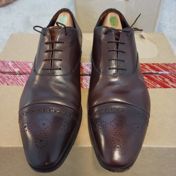 PRADA Brown Leather Cap Toe Oxfords - sz. 7.5 US / UK 7 EE main image 4